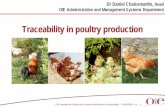 Traceability in poultry production - Home: OIE...Traceability in poultry production Poultry for meat production ¾On farm: register entrance and exit (link with the document of arrival