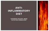 Anti- Inflammatory Diet...Increases inflammation—when blood sugar is high, the body produces more free radicals that trigger the immune system and damage cells and cause inflammation