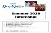 Summer 2020 Internship - Amazon S3 · Summer 2020 Internship Grow Deeper in your Relationship with Christ Be a Part of a Church Plant in its 2nd year Be a part of the Church Leadership