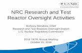 NRC Research and Test Reactor Oversight Activities• John Nguyen, Reactor Examiner • Paulette Torres, Reactor Examiner • Ashley Ferguson, Rx Inspector ... – Various versions