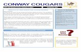 CONWAY COUGARS...CONWAY COUGARS 4100 Lake Margaret Drive, Orlando, FL 32812 September 2017 Welcome to a New School Year Conway Families! Dear Families, Thank you so much for an amazing