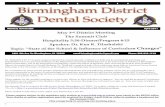 APRIL 2011 Birmingham District Dental SocietyAPRIL 2011 1 Birmingham District Dental Society Monthly Newsletter April 2011 1801 9th Ave So Birmingham, AL 35205 email birminghamdds@gmail.com