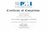 MARY CUMMINS - PMI KC Mid-America Chapter · MARY CUMMINS for successfully completing the Workshop AGILE TRAINING: USER 6725,(6«81/($6+(' EIGHT ( 8 ) PDU S CCR CATEGORY A , PROVIDER