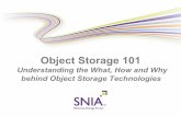 Object Storage 101 - SNIAObject Storage 101 Understanding the What, How and Why behind Object Storage Technologies. 2 ... Upon ingest make a local replica and 2 remote copies 2. After