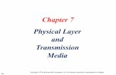 Chapter 7 Physical Layer and Transmission Media...7.1.2 Transmission Impairment Signals travel through transmission media, which are not perfect. The imperfection causes signal impairment.