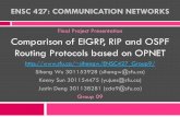 Final Project Presentation Comparison of EIGRP, RIP and ...ljilja/ENSC427/Spring14/Projects/team9/... · It indicates how long a route will remain in a routing table before being
