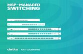 MSP-MANAGED SWITCHING - Datto · to manage their switch. With Datto Networking Switches, it’s simple cloud-based networking accessed from a single-pane-of-glass. “Just-Plug-It-In”