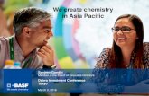 150 years We create chemistry in Asia Pacific ... BASF Asia Pacific Capital Market Story 2016 Emerging