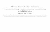 Florida Power & Light Company Business Heating Ventilation & Air Conditioning … · 2019-07-15 · Florida Power & Light Company Business Heating Ventilation & Air Conditioning (“HVAC”)