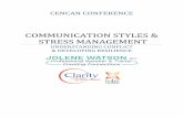 COMMUNICATION STYLES & STRESS MANAGEMENT...the part of the caregiver to help alleviate the suffering and pain. Source: Figly, 2006 Compassion Fatigue results from the process of dispensing