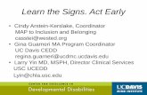 Learn the Signs. Act Early - amchp.org · Learn the Signs. Act Early •Cindy Arstein-Kerslake, Coordinator MAP to Inclusion and Belonging ... • Denver-II Developmental Screening