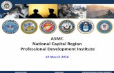 ASMC National Capital Region Professional …...ASMC National Capital Region: Professional Development Institute EDUCATION TRAINING Speed Mentoring •Government only, Pre-registration