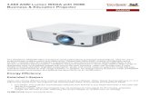 3,600 ANSI Lumen WXGA with HDMI Business & Education Projector · 2017-12-28 · PA503W 3,600 ANSI Lumen WXGA with HDMI Business & Education Projector The ViewSonic PA503W offers