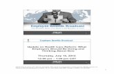 Update on Health Care Reform: What Employers Should Be ... · ©2015 Foley & Lardner LLP • Attorney Advertising • Prior results do not guarantee a similar outcome • Models used