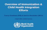 Overview of Immunization & Child Health …...Overview of Immunization & Child Health Integration Efforts Tracey Goodman (IVB) & Samira Aboubaker (MCA) 3 April 2014, SAGE Geneva 2