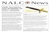 NALC Newsthenalc.org/wp-content/uploads/News/2016/NALC-Jan-2016.pdf · NALC News N o r t h A m e r i c a n L u t h e r a n C h u r c h J a n u a r y 2 0 1 6 Daily devotions now available