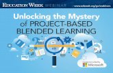 Unlocking the Mystery of - Education WeekUnlocking the Mystery of Project-Based Blended Learning . Michelle Zimmerman, PhD @mrzphd Jasmine Fernandez ... ing the kinds of high-level