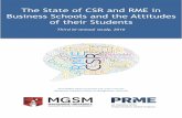 The State of CSR and RME in Business Schools and the ...students’ attitudes towards corporate social responsibility (‘CSR’) and responsible management education (‘RME’) as
