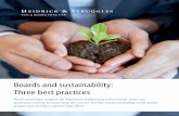 Boards and sustainability: Three best practices/media/Publications and... · Boards and sustainability: Three best practices Boards increasingly recognize the importance of addressing