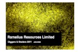 Ramelius Resources Limited · Managing Director: Ian Gordon Non Executive Director: Reg Nelson 12 month share price range: $0.39-1.60 Cash and ... over 6 years at 1.7 g/t - no third