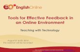 Tools for Effective Feedback in an Online Environment · Tools for Effective Feedback in an Online Environment Teaching with Technology Tools for Effective Feedback in an Online Environment