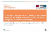 Concept Design for an Online Information Source for Major ... · information collated from existing sources Tier 2 elements would support advanced research and analysis using information