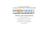 2013 STATE LEGISLATIVE PROGRAM - Broward County...2013 STATE LEGISLATIVE PROGRAM TABLE OF CONTENTS 2013 Priorities Appropriations Priorities ... Local Bills . Page 2 of 29 2013 PRIORITIES