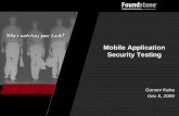 Mobile Application Security Testing - ClubHack... © 2008, McAfee, Inc. Agenda Introduction Browser Based Mobile Applications Installable Mobile Applications Intercepting Application