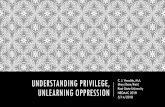 Understanding Privilege, Unlearning Oppression...UNDERSTANDING PRIVILEGE, UNLEARNING OPPRESSION C. J. Venable, M.A. (they/them/their) Kent State University NEOAAC 2018 5/14/2018 DISCLAIMERS