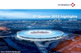 1st Quarter 2015 highlights - VINCI · 3 1st quarter 2015 highlights A mixed beginning to the year Revenue growth -5.3 % Toll road traﬃc +2.0% Airport passenger traﬃc +11.8% Order