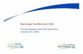 Fourth Quarter and Full Year 2014 January 27, 2015/media/Files/N/NEE-IR/reports-and... · Fourth Quarter and Full Year 2014 Earnings Conference Call January 27, 2015. 2 Cautionary