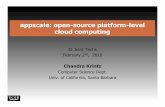 appscale: open-source platform-level cloud computing · appscale cloud computing • Remote access to distributed and shared cluster resources Potentially owned by someone else (e.g.