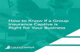 How to Know if a Group Insurance Captive is Right for Your ... Captive eBook - FINAL.pdf · A group insurance captive represents the business insurance needs of a coalition, team,