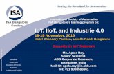 International Society of Automation ISA Bangalore’s ...isabangalore.org.in/wp-content/uploads/isab...Security in IoT Network Ms. Apala Ray, Senior Scientist, ABB Corporate Research,
