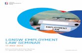 LGNSW EMPLOYMENT LAW SEMINAR...LGNSW Employment Law Seminar 2019 will provide you with insight from leading legal minds across the country, bring you up to date with recent legislative