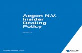Aegon N.V. Insider Dealing Policy · 2.5 Public disclosure of Inside Information 4 2.6 How to manage Inside Information 4 3. Insider categories and identification 5 3.1 Criteria for