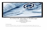4.1 Puzzle Design Challenge€¦ · The puzzle system must provide an appropriate degree of challenge to high school students. Criteria 1. The puzzle must be fabricated from 27 –