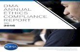 DMA AnnuAl ETHICS CoMplIAnCE REpoRT · DMA’s Annual Ethics Compliance Report covers the consumer affairs, industry ... DMA’s leadership and enforcement of its Guidelines for Ethical