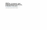 1 2016 MEA CODE OF PROMOTIONAL PRACTICES · MEA CODE OF PROMOTIONAL PRACTICES 42016 MEA CODE OF PROMOTIONAL PRACTICES 2016 INTRODUCTION The Middle East Africa (MEA) LAWG is a representative