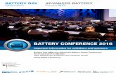 BATTERY CONFERENCE 2016 · Battery Power Conference a vital event for all engineers, researchers and developers involved with energy storage in general, new materials, network integration