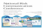 National Risk Communication Conference · National Risk Communication Conference May 6-8, 2001 Background The first national conference on risk communication to address the risks