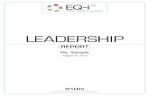LEADERSHIP - Clarion Enterprises · While this leadership sample is a valuable comparison group, it also helped organize the EQ-i 2.0 subscales (page 4) according to the four leadership