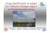 CropCoefficienttoadapt forClimateChangeimpact on ... · Climate Change is a Global issue!As the water available for agriculture becomes limiting due to population growth, competition