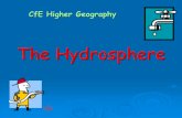 The Hydrosphere - cpb-eu-w2.wpmucdn.com · Hydrosphere location The word ‘hydro’ (means water.) Hydrology, the scientific study of water at the earth’s surface and its links