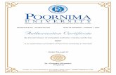 CERTIFICATE NO. : PU/REG/IAC/039 DATE OF ISSUANCE ...€¦ · IMIST is an authorized consultant of Poornima University in Namibia Authorization Certificate CERTIFICATE NO. : PU/REG/IAC/039
