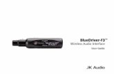 BlueDriver-F3 Wireless Audio Interface · Introducing the BlueDriver-F3. The BlueDriver-F3 wireless audio interface uses Bluetooth® wireless technology to add wireless possibilities