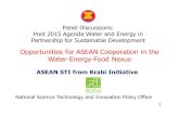Opportunities for ASEAN Cooperation in the Water-Energy ... · Opportunities for ASEAN Cooperation in the Water-Energy-Food Nexus 1 ... Security Water Resource Management Food Security