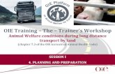OIE Training The –Trainer’s Workshop...PREPARATION - DOCUMENTS (JOURNEY LOG - EU EXAMPLE) • Section 1. Planning • Section 2. Place of departure • Section 3. Place of destination