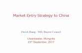 Market Entry Strategy to China - GLOBALG.A.P · Market Entry Strategy to China David Zhang -MD, Buyers Council Ulaanbaatar, Mongolia 23rdSeptember, 2017. About Buyers Council •Formally