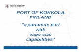PORT OF KOKKOLA FINLAND ”a panamax port with …persa.fi/useruploads/files/witting_rikkidirektiivi_case...TRAFFIC: GENERAL PORT 1,0 milj.tn (14%) TRAFFIC: DEEP PORT 5,9 milj.tn (75
